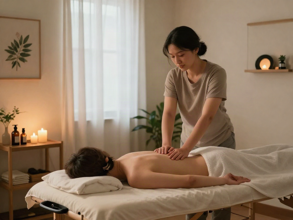 Experience the ultimate 동작출장마사지 in a serene home therapy room with calming ambiance and expert care.
