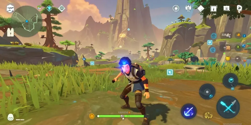 Player exploring the vibrant virtual world in rokok88 slot login, searching for hidden quests and leveling opportunities, showcasing immersive gaming elements.